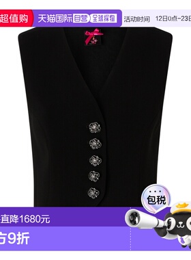 PINKO 女士马甲 106593A2Q2Z99 SS2026 黑色 V领马甲