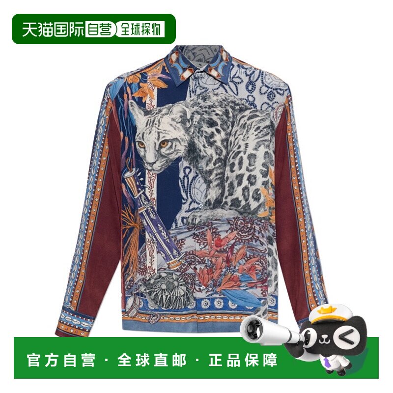 1h可退 ETRO 男士衬衫 MRIC0071AKF11X0880 SS2026 灰色 长袖衬衫