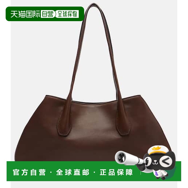 1h可退 潮奢 The Row 女士 Alger 中号皮革肩包 brown棕色 舒适时