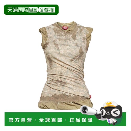 DIESEL 女士T恤 A229450IFBA7FYA SS2026 花色 Top T-Ory Diesel