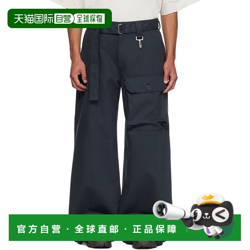 1h可退 潮奢 Tom Ford 汤姆 福特 男士 海军蓝 Cotton Twill Patc