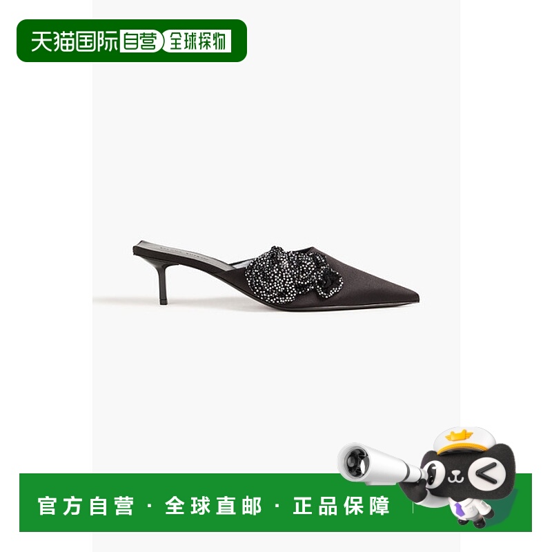 1h可退 潮奢 magda butrym 女士 水晶装饰绸缎凉拖 AW23LOWMULESS