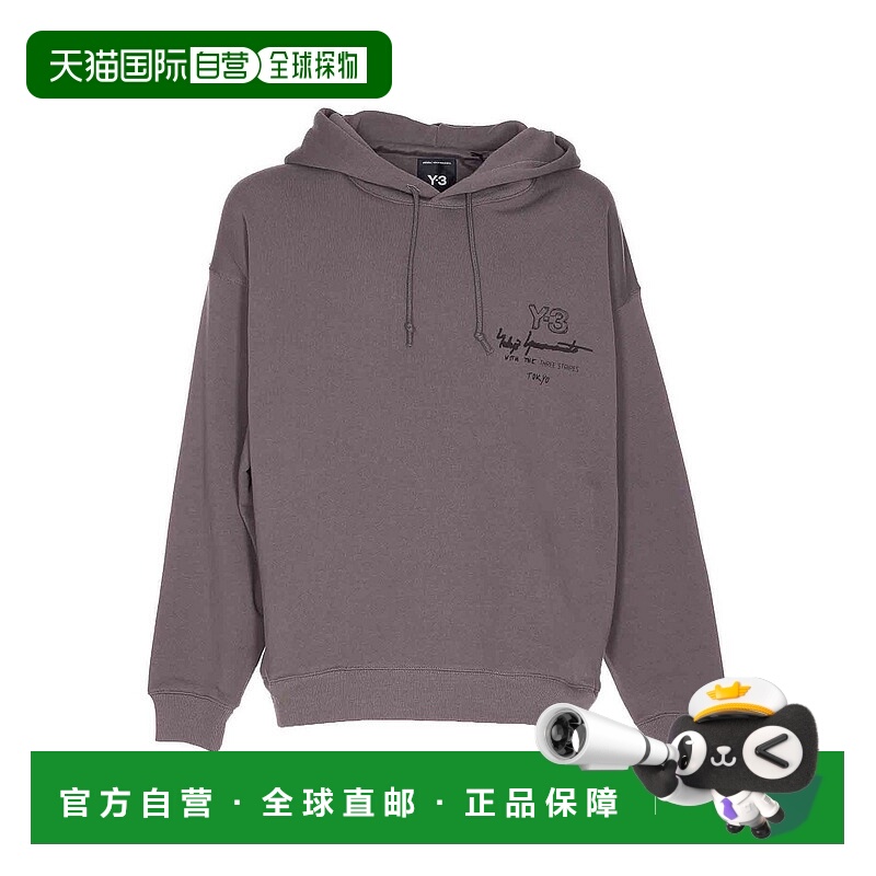 1h可退 Y-3 男士针织衫 KB2605 AW2025 灰色 Graphic Hoodie