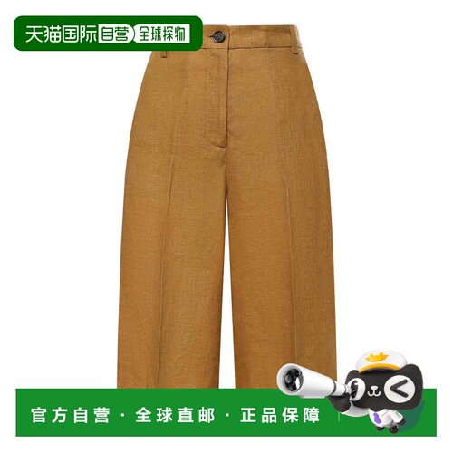 1h可退 PINKO 女士短裤 106870A3E3L25 SS2026 驼色 Linen Bermud