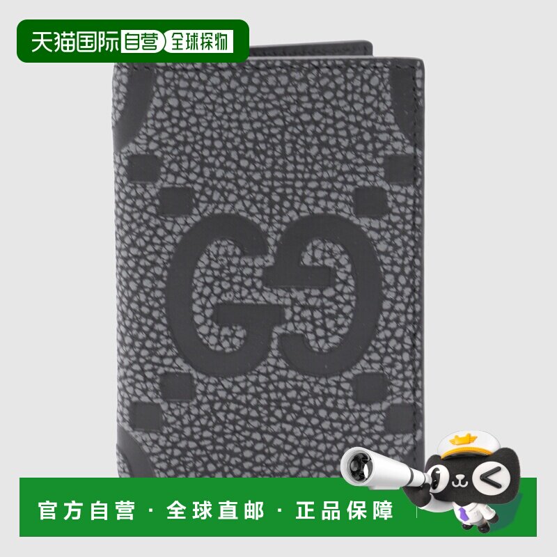 GUCCI 男士钱包 739478AAECE1046 SS2025 灰色 GG卡片夹