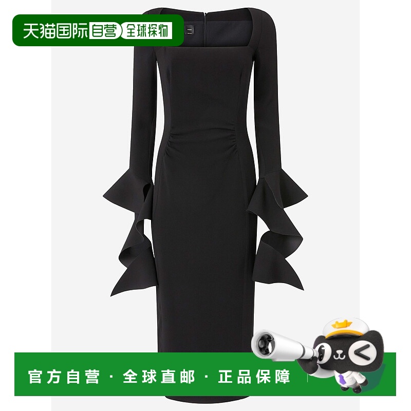 1h可退 PINKO 女士连衣裙 105736A2Q2Z99 AW2025 黑色 Midi Dress