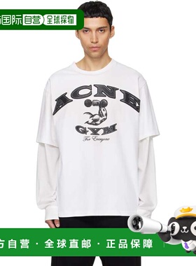 1h可退 潮奢 Acne Studios 艾克妮 男士 灰白色 Layered Sleeve T
