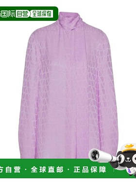 VALENTINO 女士衬衫 BAB5T77TKZ3H AW2024 紫色 长袖衬衫