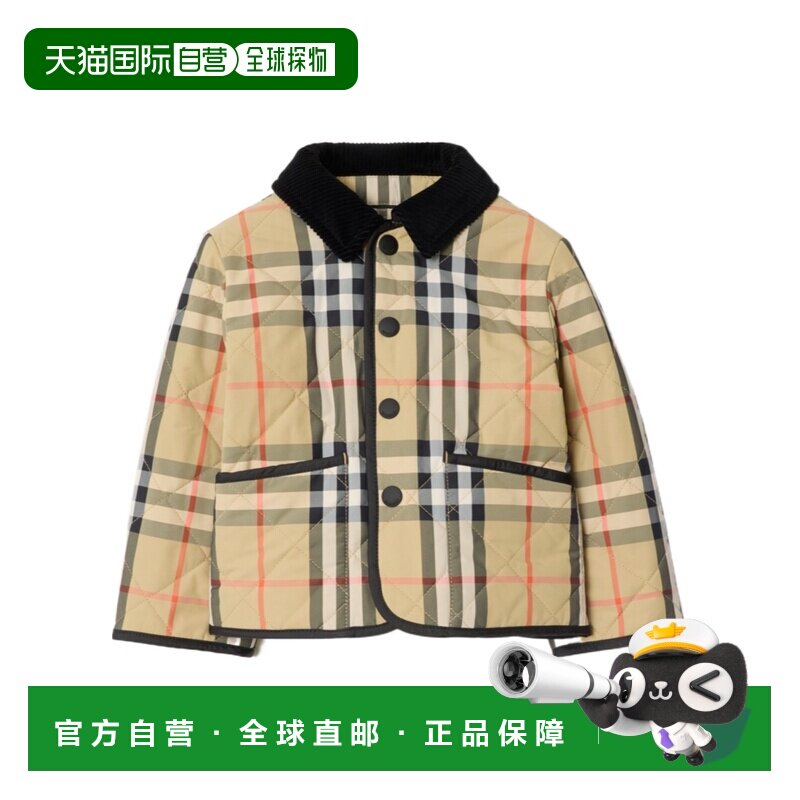 香港直邮BURBERRY 男童夹克 81113311 CO 花色绒衣