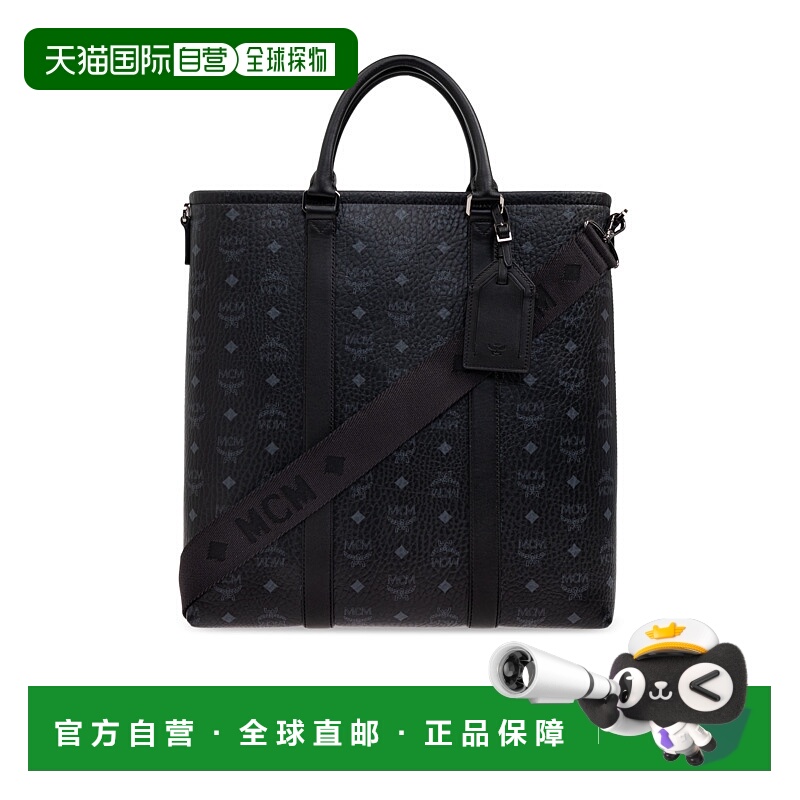 1h可退 MCM 男士手提包 MMTFATA010BK AW2025 黑色 Shopper bag 