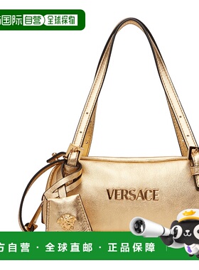 1h可退 潮奢 versace 范思哲 女士 金色迷你 Tag Bowling Metalli