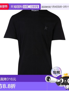 付款1h内可退 潮奢 GOLDEN GOOSE 男士 黑色印花 T 恤 GMP01220P0