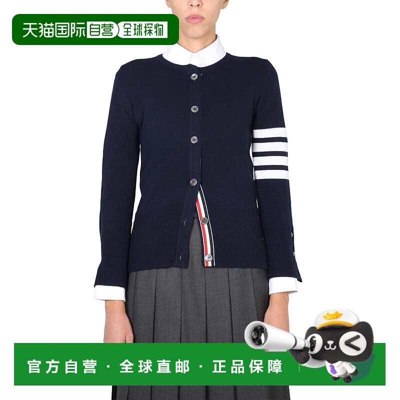 1h可退 THOM BROWNE 女士针织毛衣 FKC002A00011415 CO 蓝色羊绒