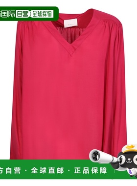 XACUS 女士T恤 DONATELLA35103435 AW2022 粉红色 V-neckline. Lo