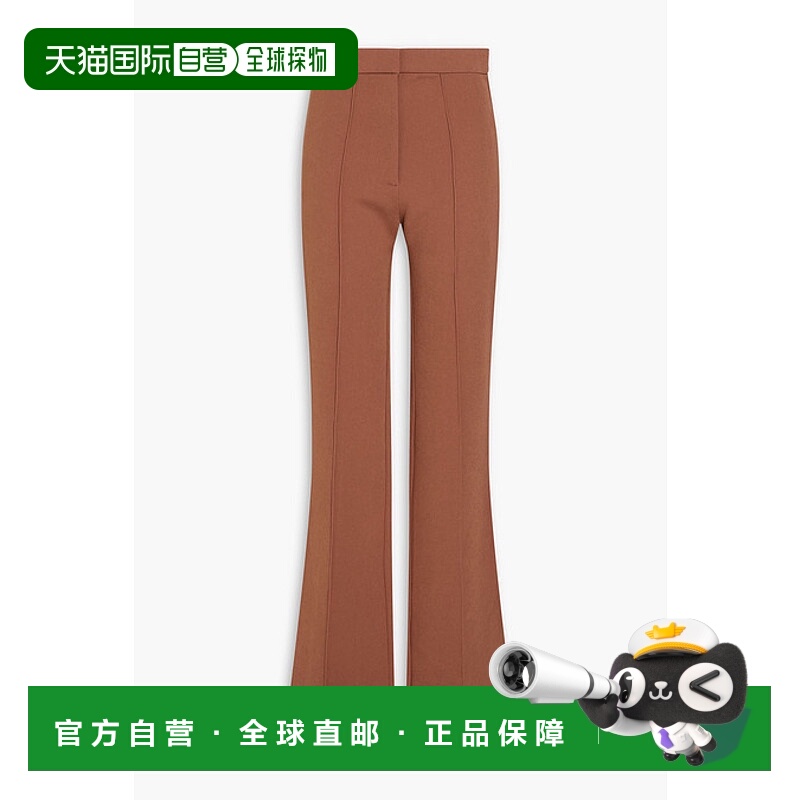 1h可退 潮奢 ALEX PERRY 女士 Aldrich 绉纱喇叭长裤 P064BROWN