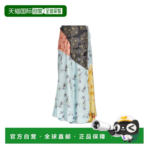 GANNI 女士半身裙 A10902451158207Z SS2026 花色 Silk skirt wit