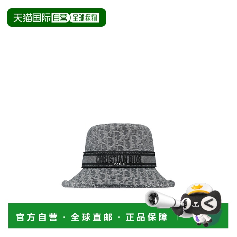 1h可退 DIOR 女士帽子 CPB06134EDOBC840 AW2025 灰色 D-Bobby 窄