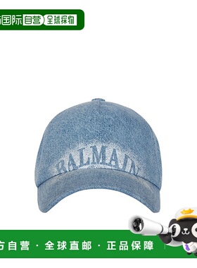 BALMAIN 男士帽子 GH1XA562DG116FC SS2026 蓝色 标志牛仔帽
