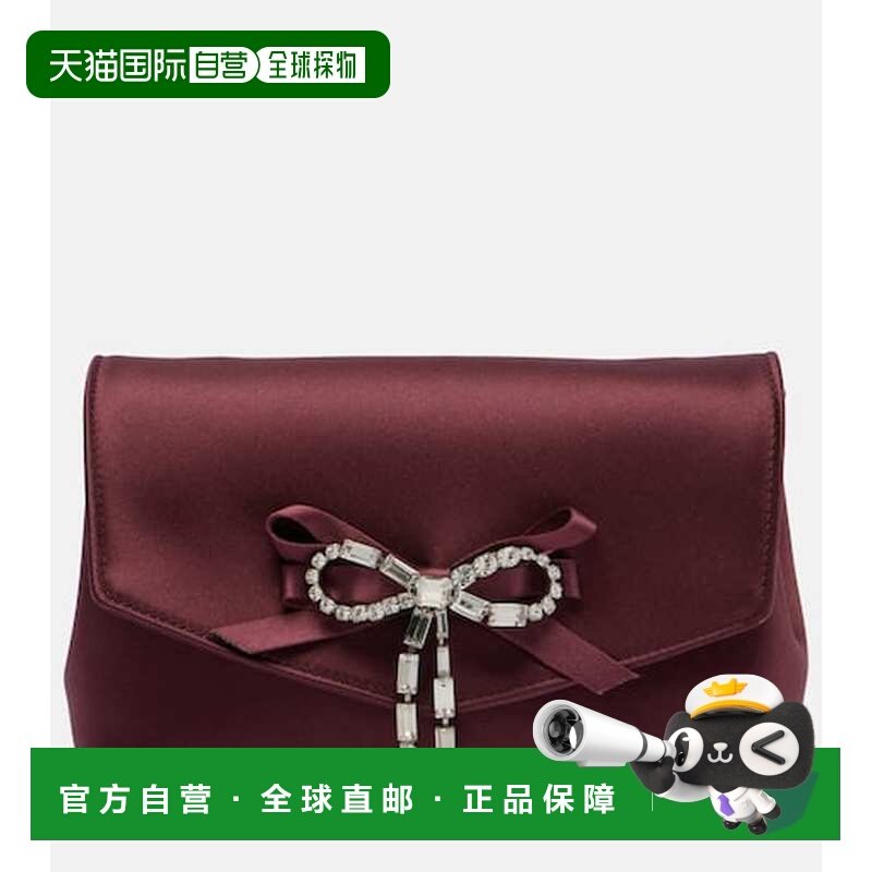 1h可退 潮奢 Jimmy Choo 周仰杰 女士 柔软蝴蝶结迷你精饰绸缎手