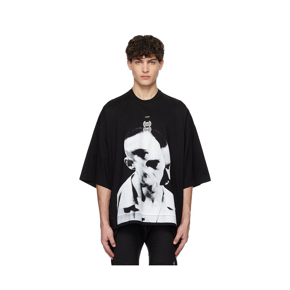 1h可退 潮奢 Julius 男士 黑色 Ana-Diptych JD Portrait T 恤 88