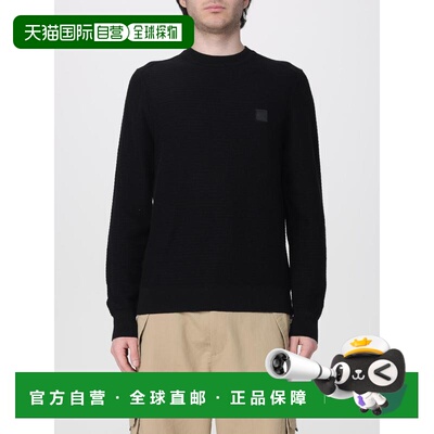 BOSS 男士针织衫 50527584001 SS2026 黑色 Maglia a girocollo i