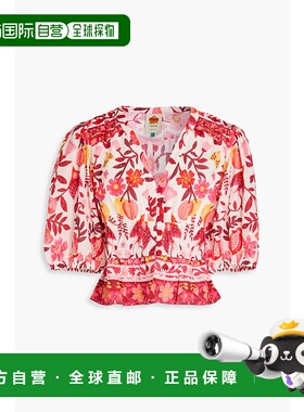 1h可退 潮奢 FARM RIO 女士 印花瑞士圆点棉质衫 318017ROMANTICO