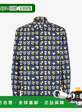 FENDI 男士衬衫 FS1319AU76F0QG3 SS2025 蓝色 SHIRT