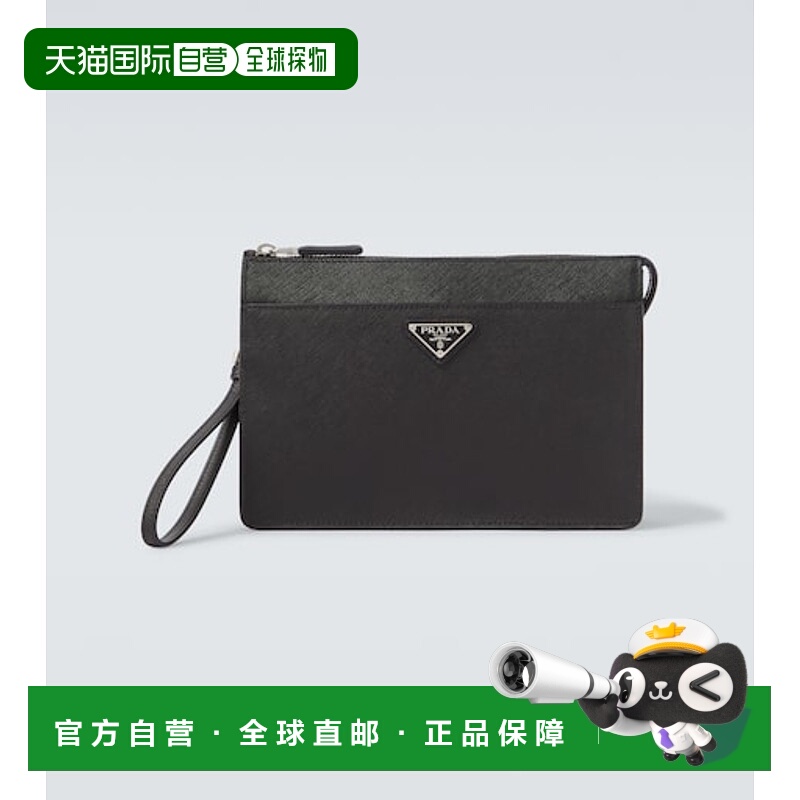 1h可退 潮奢 Prada 普拉达 男士 小牛皮小包 black黑色 舒适时尚