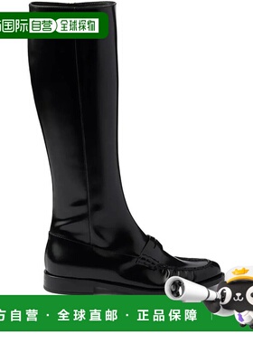 PRADA 女士靴子 1W201OFD020P390002 AW2025 黑色 Prada Leather