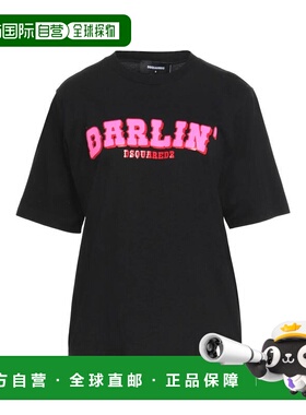 1h可退 潮奢 Dsquared2 二次方 女士 T恤 black黑色 舒适时尚