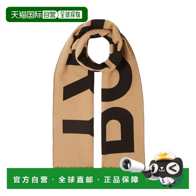 BURBERRY 女士围巾 8057147 CO 浅棕色 Logo Wool Scarf博柏利