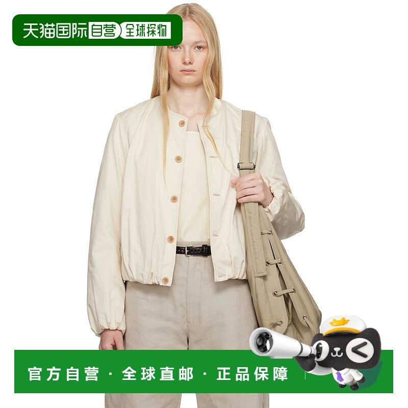 1h可退 潮奢 Lemaire 女士 灰白色 Wadded 飞行员夹克 OW1128LF12,女装/女士精品,短外套,淘宝优惠券,粉丝福利购,淘宝优惠卷