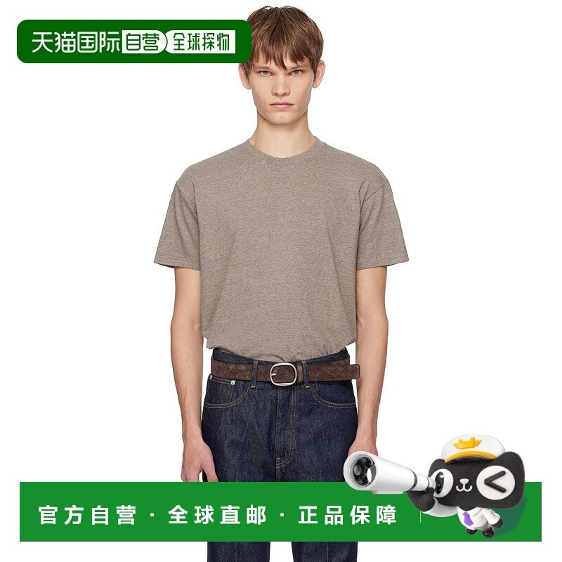 潮奢 AURALEE 男士 棕色 Seamless Crew Neck T 恤 A00T01ST