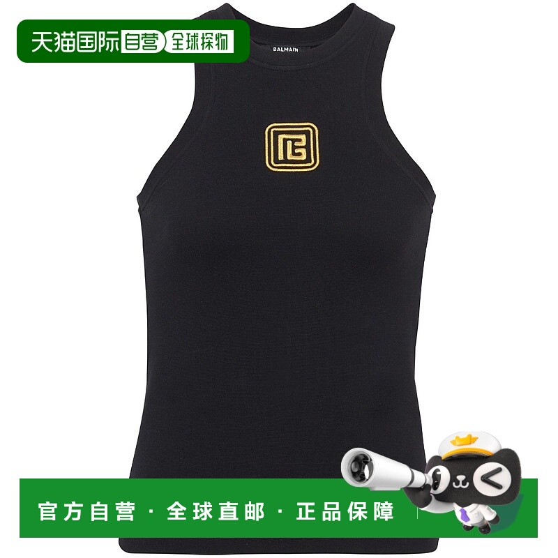 1h可退 BALMAIN 女士衬衫 CF1EB045BC49EAD SS2025 黑色