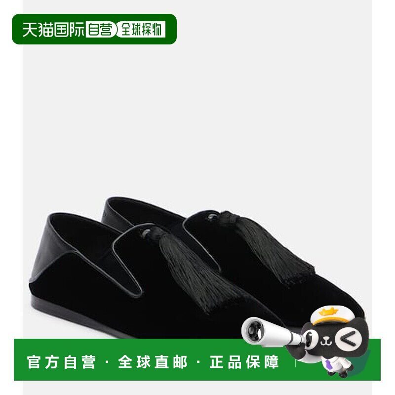 1h可退 潮奢 Jimmy Choo 周仰杰 女士 Eliot 皮革边天鹅绒便鞋