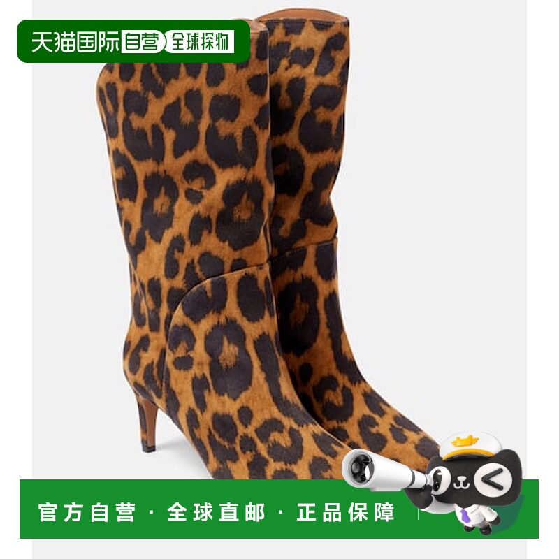 1h可退 潮奢 Paris Texas 女士 Gaia 60 豹纹绒面革靴子
