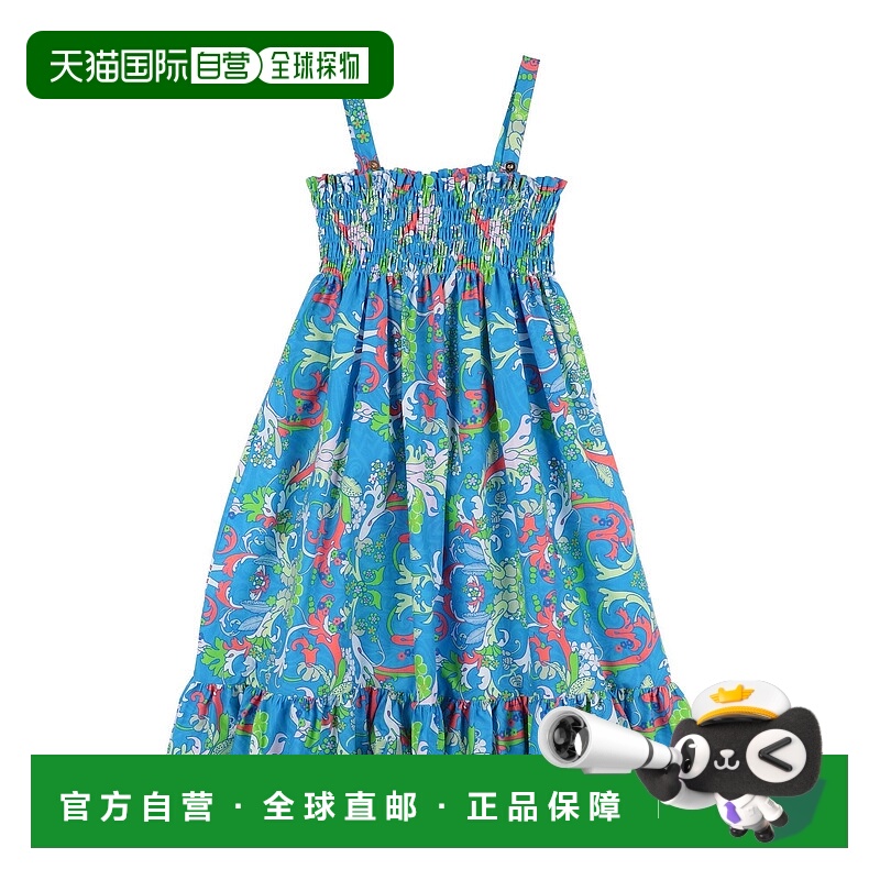 1h可退 潮奢 versace 女童 连衣裙童装 blue蓝色 舒适时尚