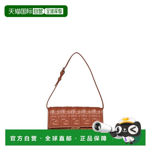 FENDI 女士斜挎包 8M0498AAJDF1UJK AW2026 棕色 WALLET ON CHAIN