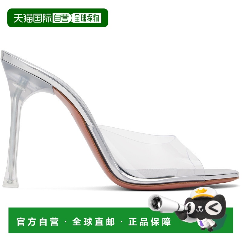 1h可退 潮奢 Amina Muaddi 女士 透明 Alexa Glass Slipper 105
