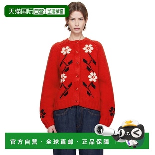 女士 红色 Atomic 1h可退 开衫 YMC Flower Q8XMN针织 潮奢