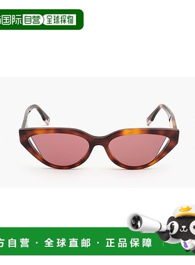 FENDI 女士太阳镜 FE40009I53E AW2023 粉红色 猫眼太阳镜