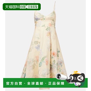 1h可退 潮奢 ZIMMERMANN 女士 Illuminate 亚麻中长连衣裙