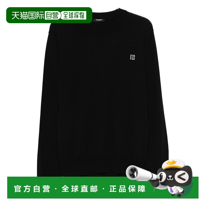 BALMAIN 男士针织衫 GH1KD000KJ53EQU SS2026 黑色 Balmain Sweat