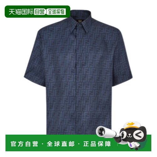 1h可退 奢淘 Fendi FF 短袖衬衫 男 FS0795AKEE男装