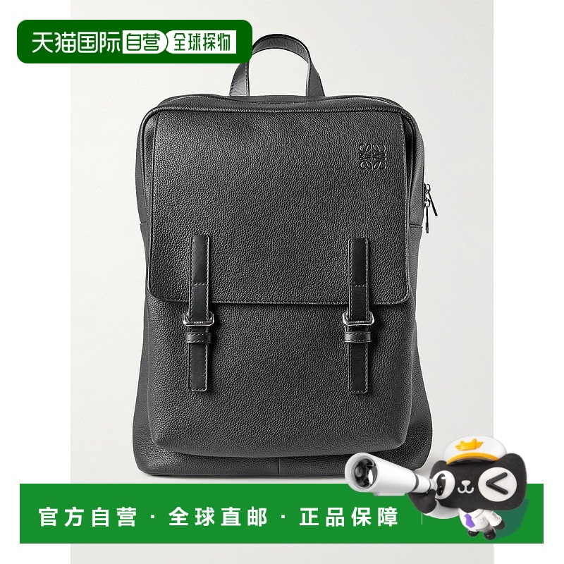 1h可退 潮奢 LOEWE 罗意威 男士 军装风格全粒面皮革背包 B553J18