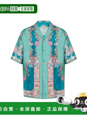 VERSACE 男士衬衫 10039261A145675GA00 AW2025 蓝色短袖