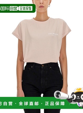 BALMAIN 女士衬衫 YF1EF010BB01OFB AW2023 粉红色短袖