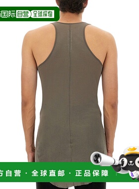 RICK OWENS 男士衬衫 RU02E1150MR34 AW2025 灰色 弧形下摆背心