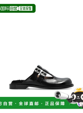 LOEWE 女士拖鞋 LLSC379X090BLACK SS2025 黑色 Campo Slides