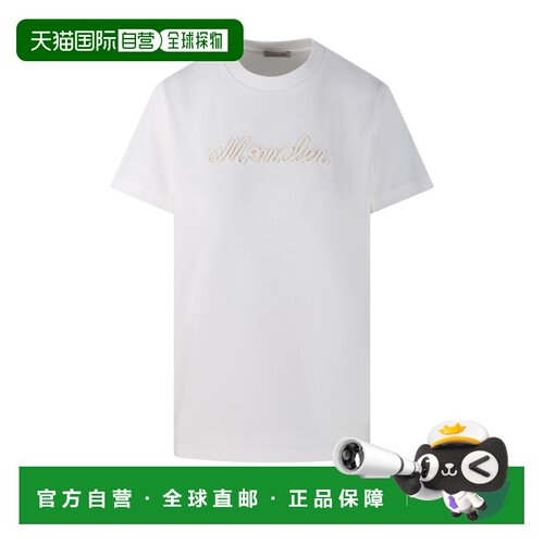 MONCLER 女士T恤 8C0005189AUG034 SS2026 白色 Cotton fabric. R